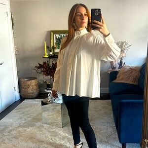 H&M mock neck voluminous shirt